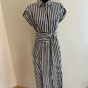 Striped Blue and White Dress